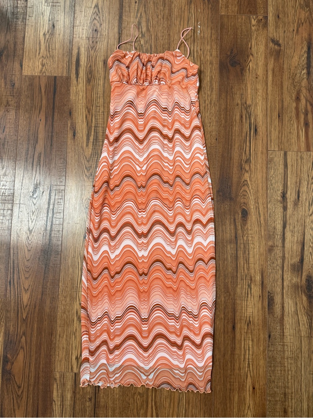 Y2K bodycon patterned midi dress